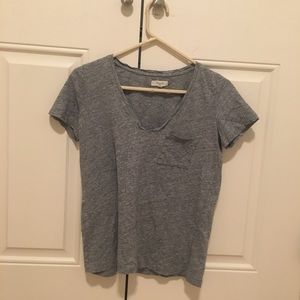 Madewell Grey V Neck T-shirt